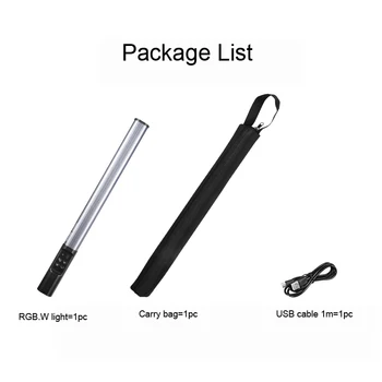 TC 209RGB 10W Nicefoto Handheld Photography LED Video Light Stick with Built-in Rechargeable Battery product image