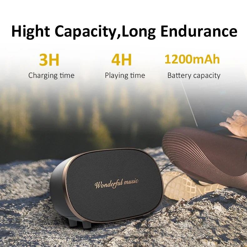 Hi Fi Sound Super Bass Wireless IPX5 Outdoor Speaker Stereo Portable  Wireless Bluetooth Speaker With Led Light - Main Image