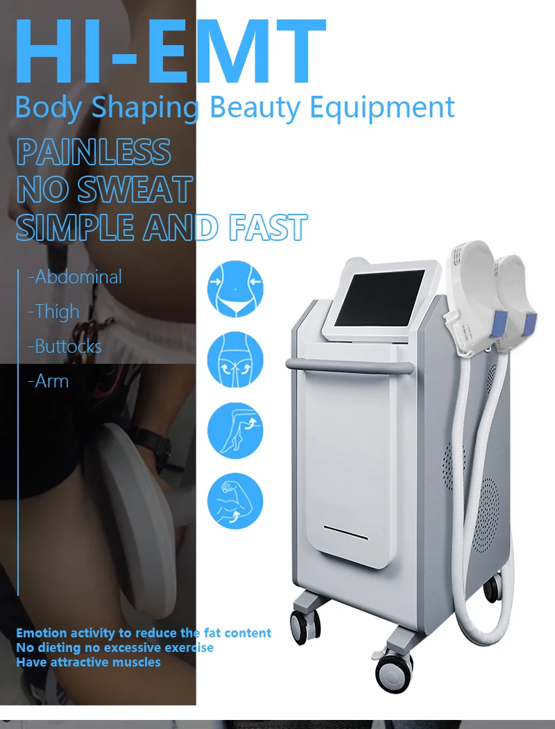 Hiemt pro build muscle machine muscle toning Newest type 7 Tesla 4 handle body slimming fat reduction machine