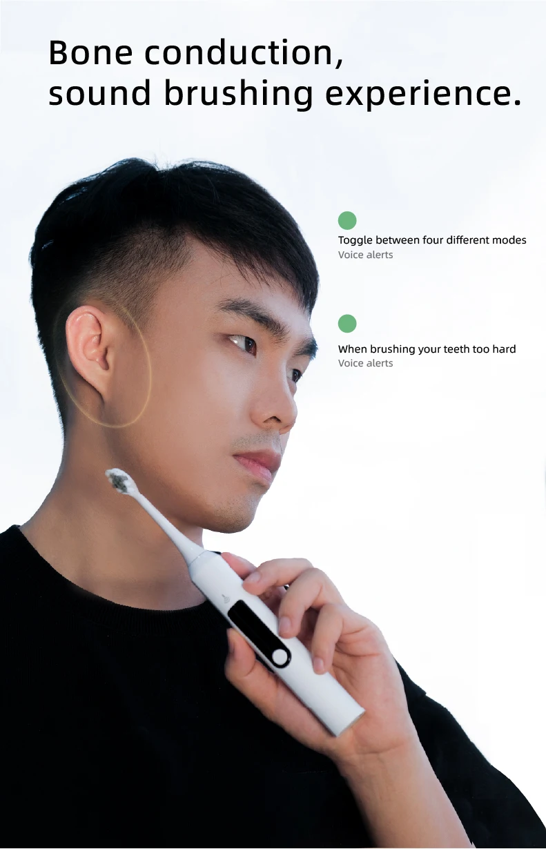 Wholesales High-Quality Efficient Cleaning Electric Toothbrush Bone Conduction Pressure Sensing Electric Tooth Brush factory