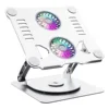 Soporte giratorio para portátil plateado T619g