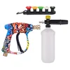 Pistolet avec 5 supports de buses et canon à mousse