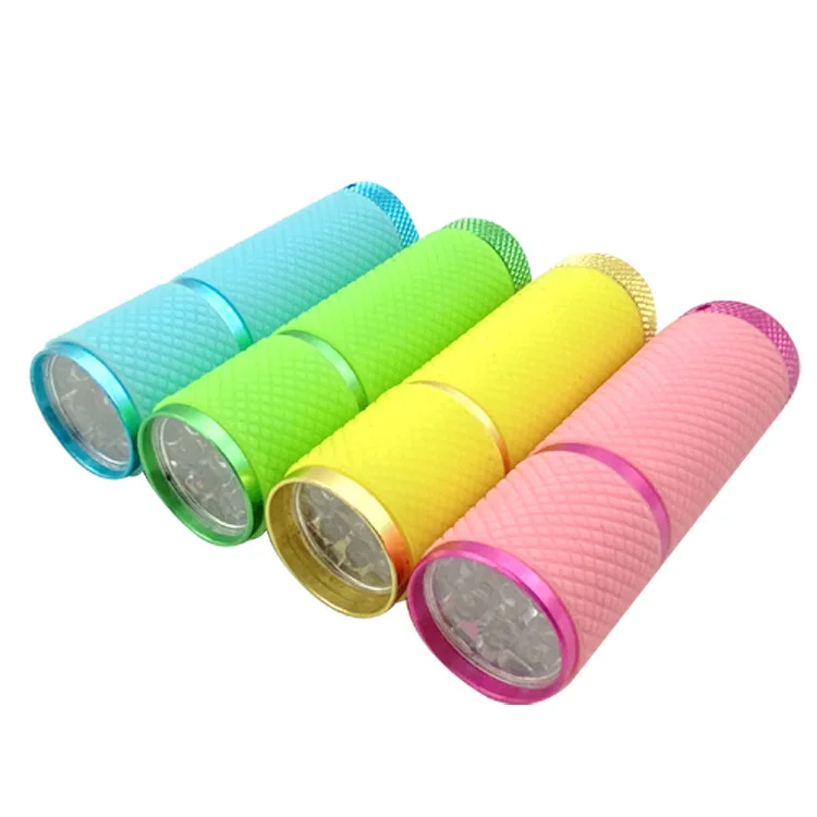Mini Nail Art Tools Dryer Gel Polishing 9 LED Flashlight Portable Nail Dryer UV Light LED Lamp