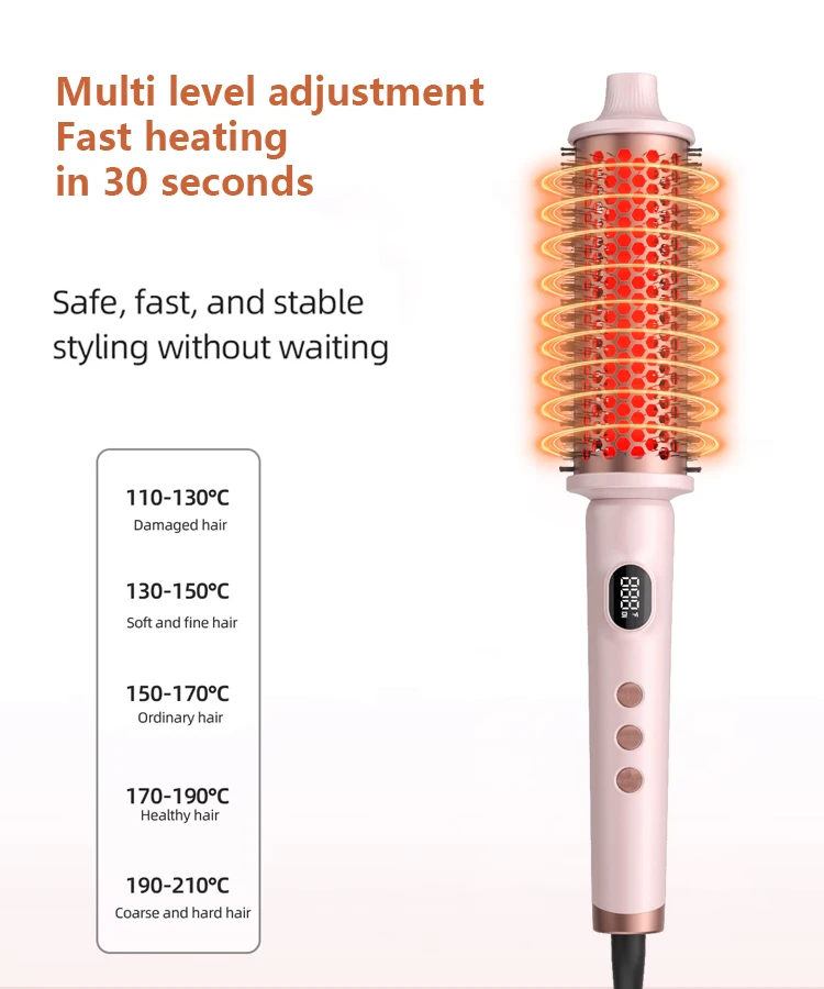 product mesky new hot thermal brush with lcd display infrared curling comb for household hotel commerce use-7