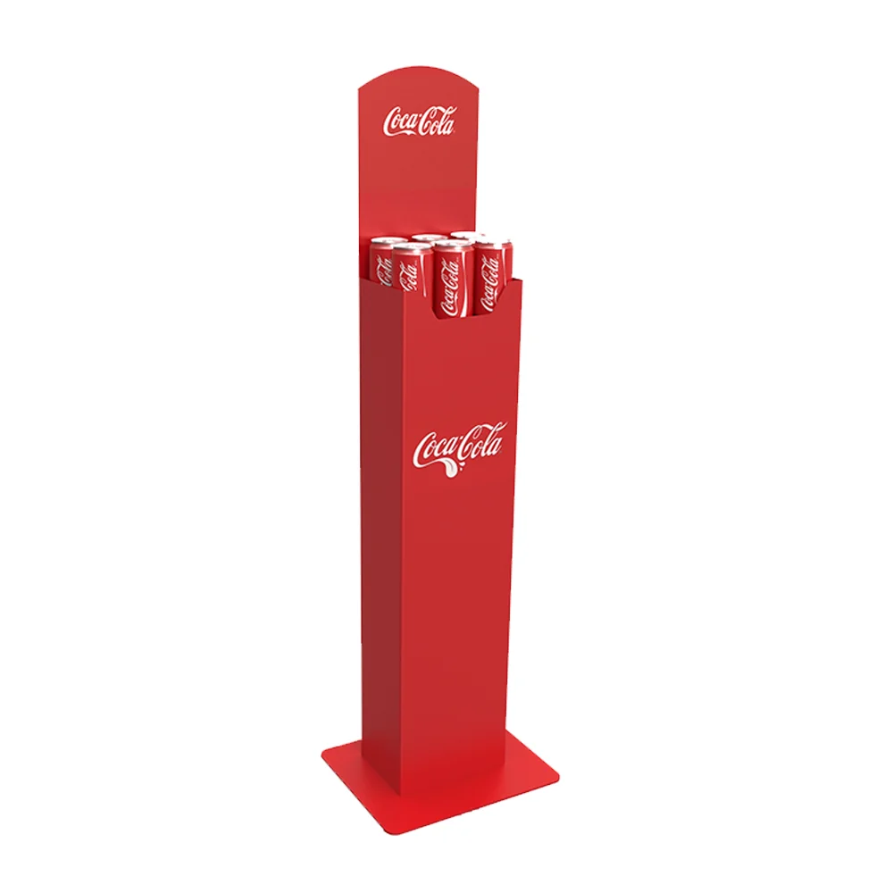 Bevis Metal Beverage  Display Stand Vertical Vendor Rising Shelf for Bottle and Can Storage for Store