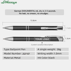 Custom Laser Engraved Personalized Metal Ballpoint Pens 1.0mm Sports Style Promotional with Brand Logos Printed