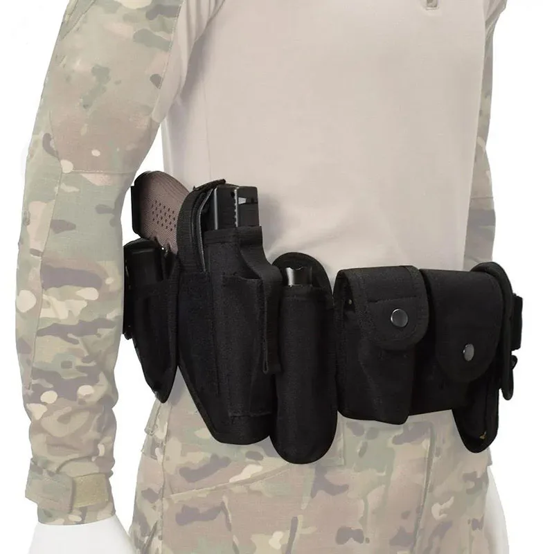 Tactical Multifunctional Security Belts Outdoor Training Utility Kit Detachable Duty Belt with Pouch Set Modular Equipment