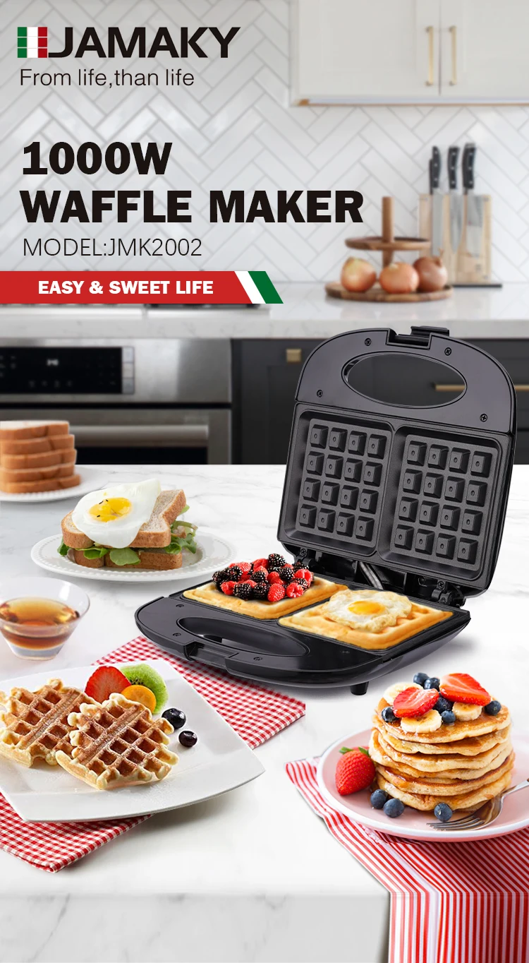Jamaky Hot Sale Waffle Maker Breakfast Machine 220v Electric Nonstick
