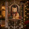 Gatto natalizio in stile Q