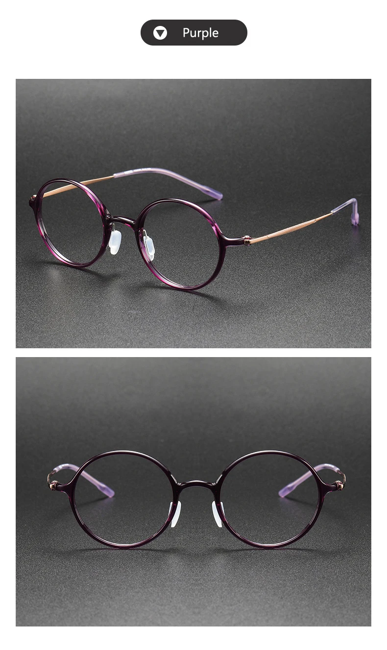 2022 New High Quality Ultem Optical Eyeglasses Titanium Round Frames ...