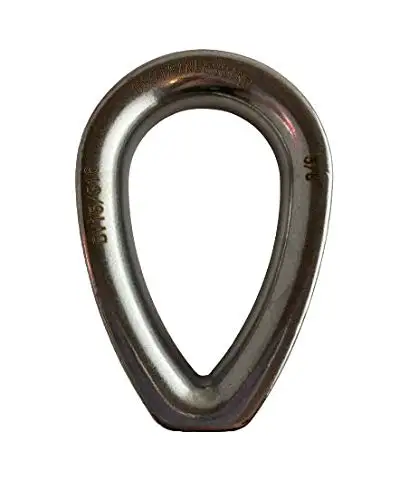 Roestvrij staal 316 34 (19 mm) draadkabel vingerhoed gegoten met gesloten uiteinde, maritieme kwaliteit voor touw maat 34