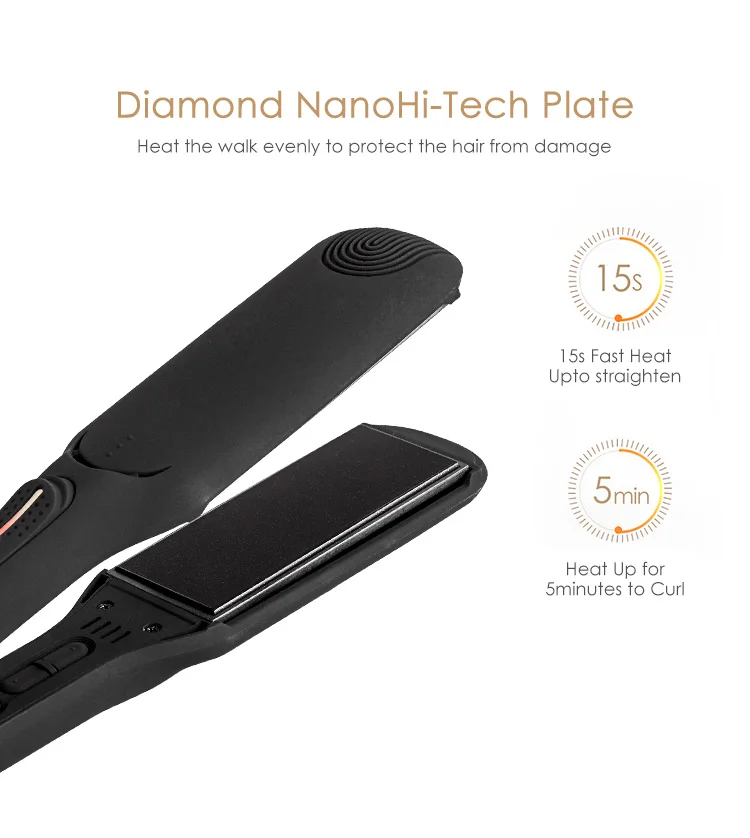 LCD Display High Temperature Control Flatirons Hair Straightener Professional Hair Straighteners Manufacturer