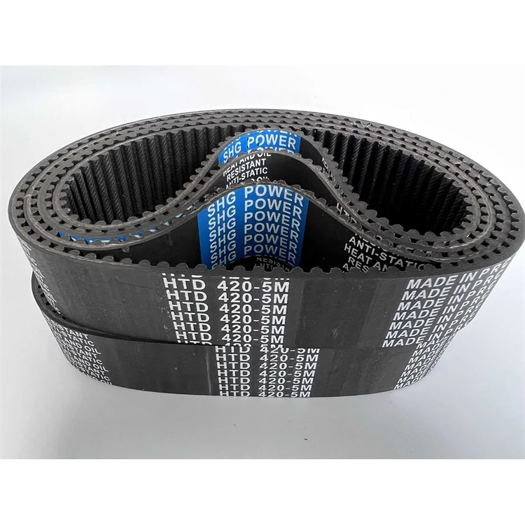 China Manufacturers Rubber Timing Belt Cogged Belt Power Band Tooth Form V  Belt