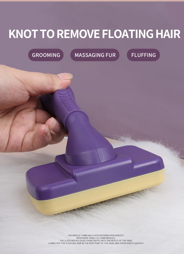 Factory Wholesale Custom Logo Self Cleaning Cat Pin Hair Brush Dog Pet Grooming Slicker Brush