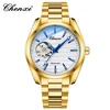 Gold white stainless steel strap