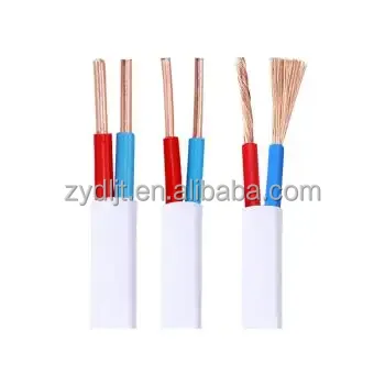 BVVB 구리 코어 PVC 절연 PVC 피복 플랫 케이블 공장 직판 고품질 케이블 BVVB 2 코어 3 코어
