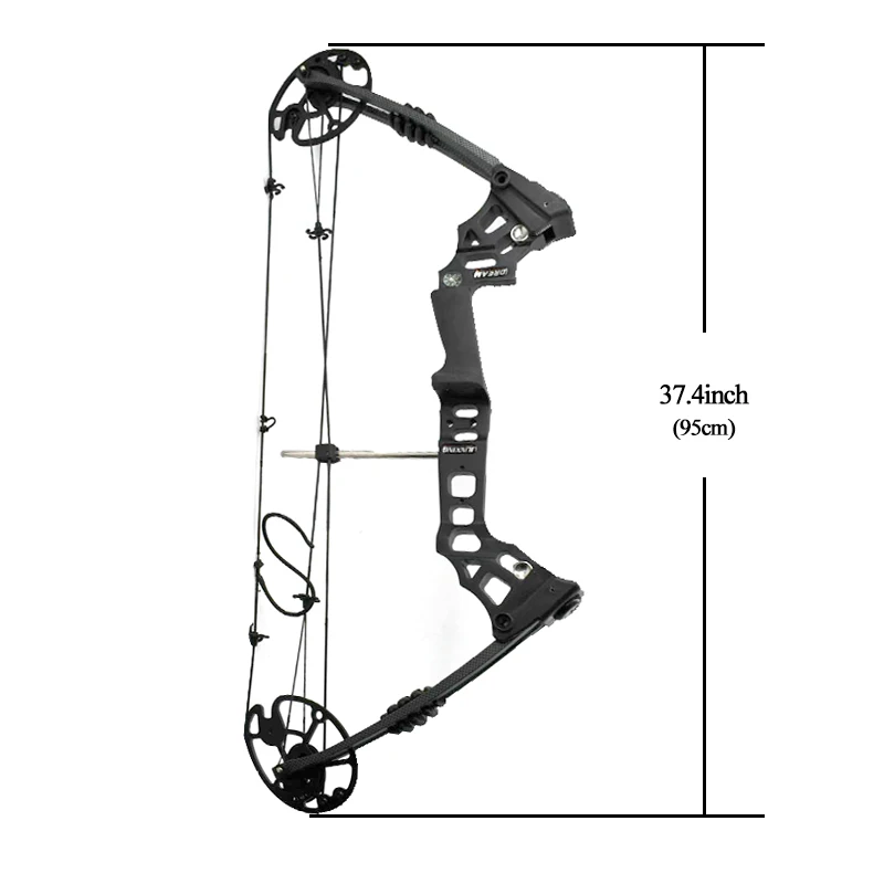 Tiro con l'arco all'aperto, caccia, tiro, 20-70 libbre, per destrorsi, set di arco compound nero/mimetico in lega di alluminio con accessori._voghion.com