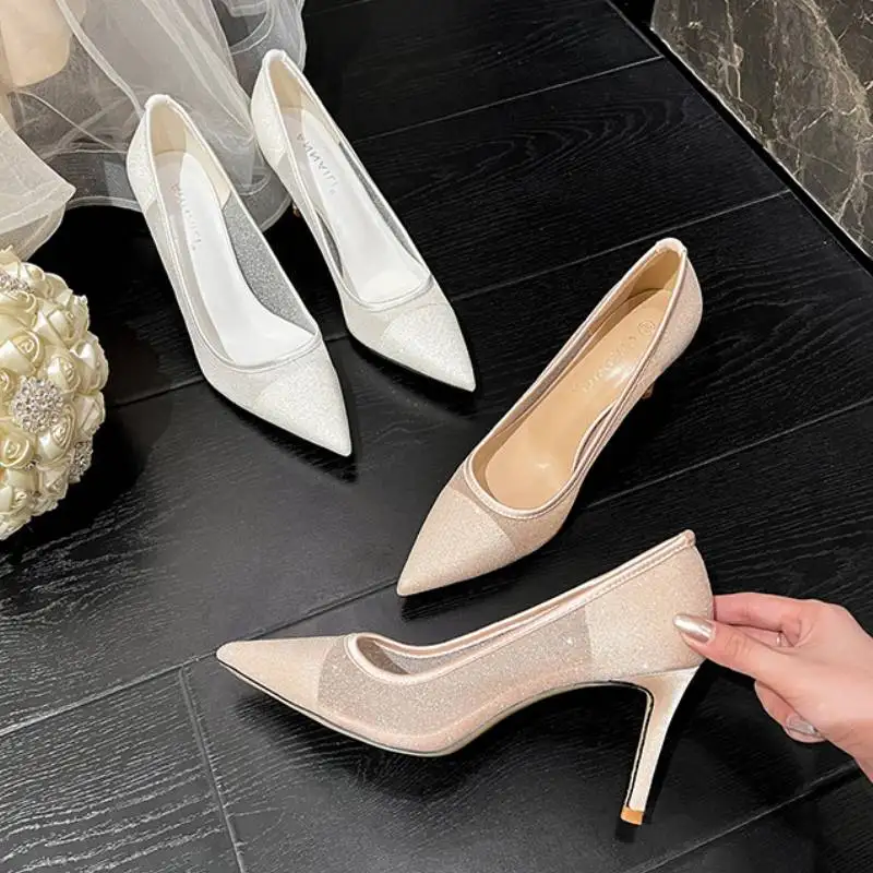 beige stilettos