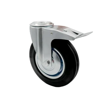 Factory direct rubber 3/4/5/6/8 inch heavy duty industrial casters with swivel with brake