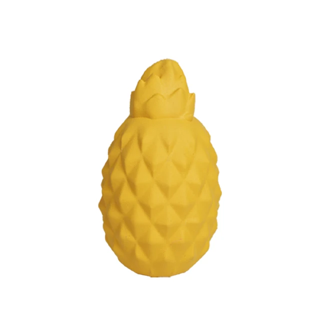 Biodegradable slow feed pineapple dog toy non-toxic indestructible