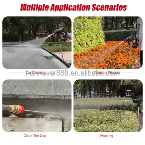 High Pressure Cleaner Machine 24V Lithium Batteries Car Wash Machine Wireless Carwasher Electric Cleaning Machines
