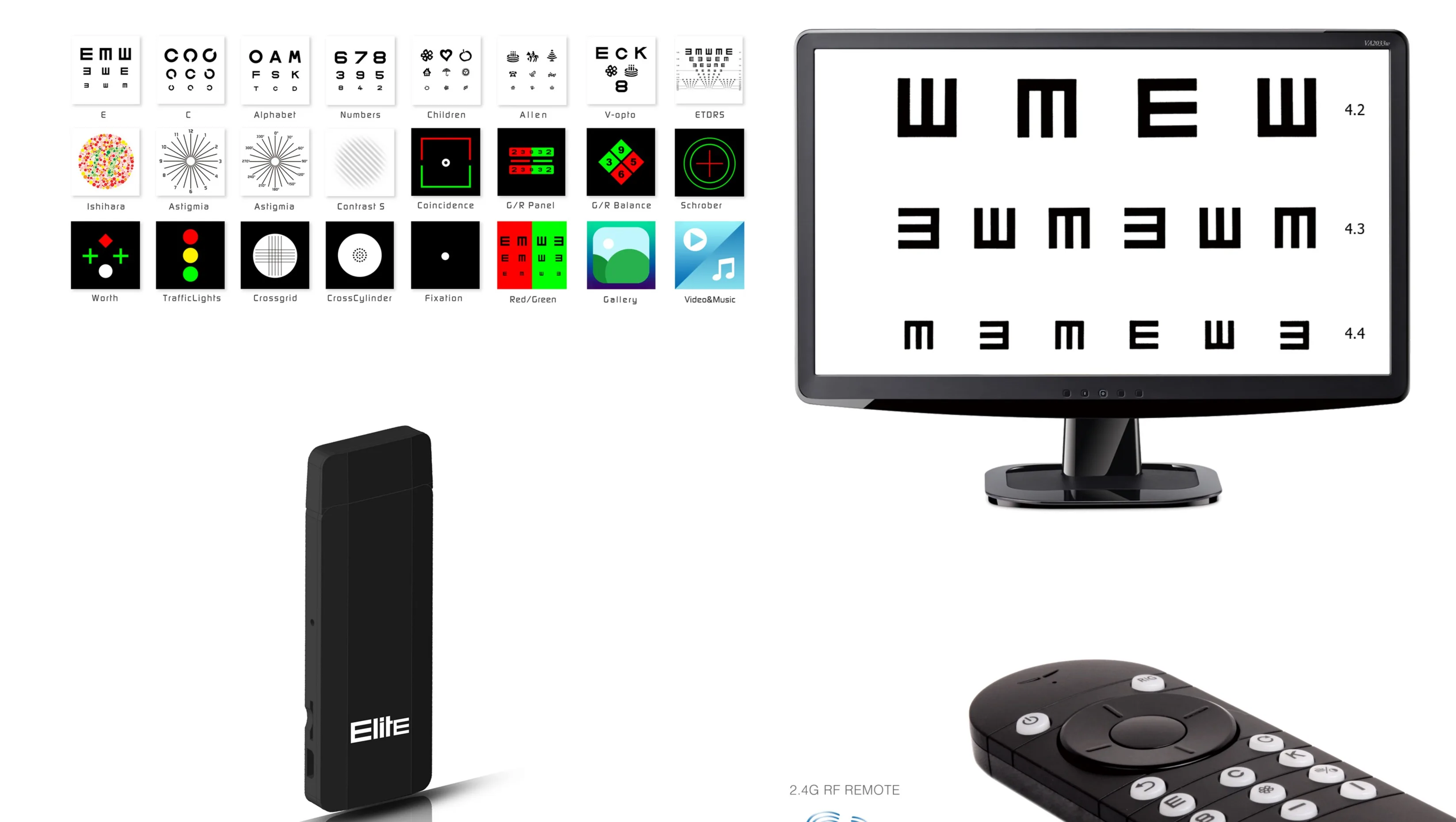 China Visual Acuity Chart Software For Ophthalmic Lcd Visual Panel ...