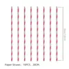 Pink-10pcs paper straw