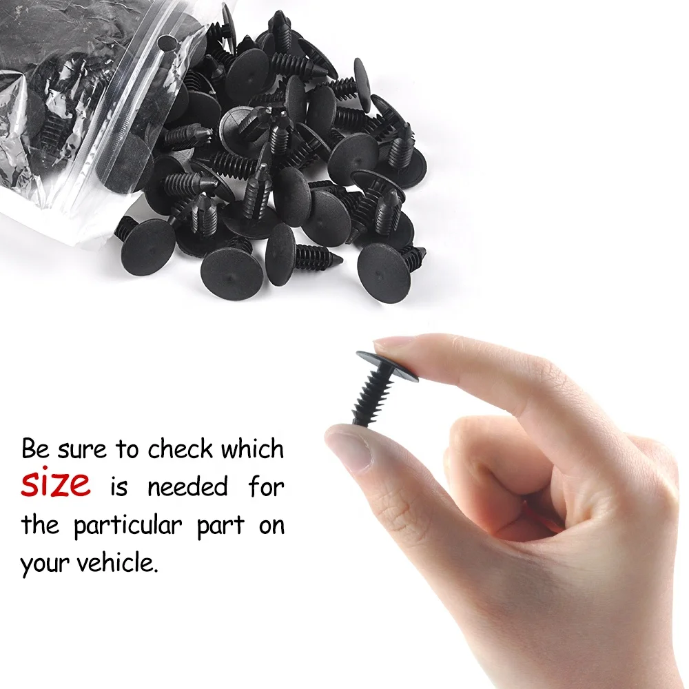 100 Pack Retainer Fastener Rivets Clips – Compatible With Ford, Dodge, Chrysler, Jeep, Plymouth Breeze