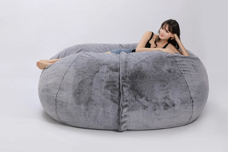 Extra Large Bean Bag Love Sack Sofa Bed 7ft Foam Filled Living Room ...