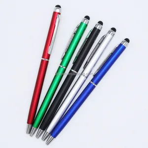 Slim Stylus Ballpoint Pen Promotional Gift Aluminum Pen Promotional Gift for Hotel Cheap Advertising Ballpoint Pen