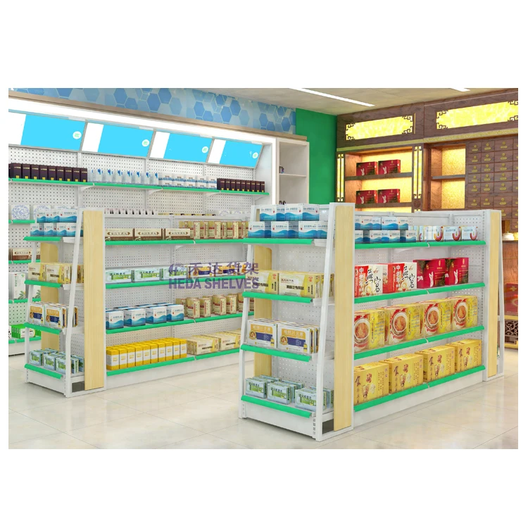 Multifunctional western medicine shelf display rack pharmacy display  shelves for medicine store _ Huicheng shelf