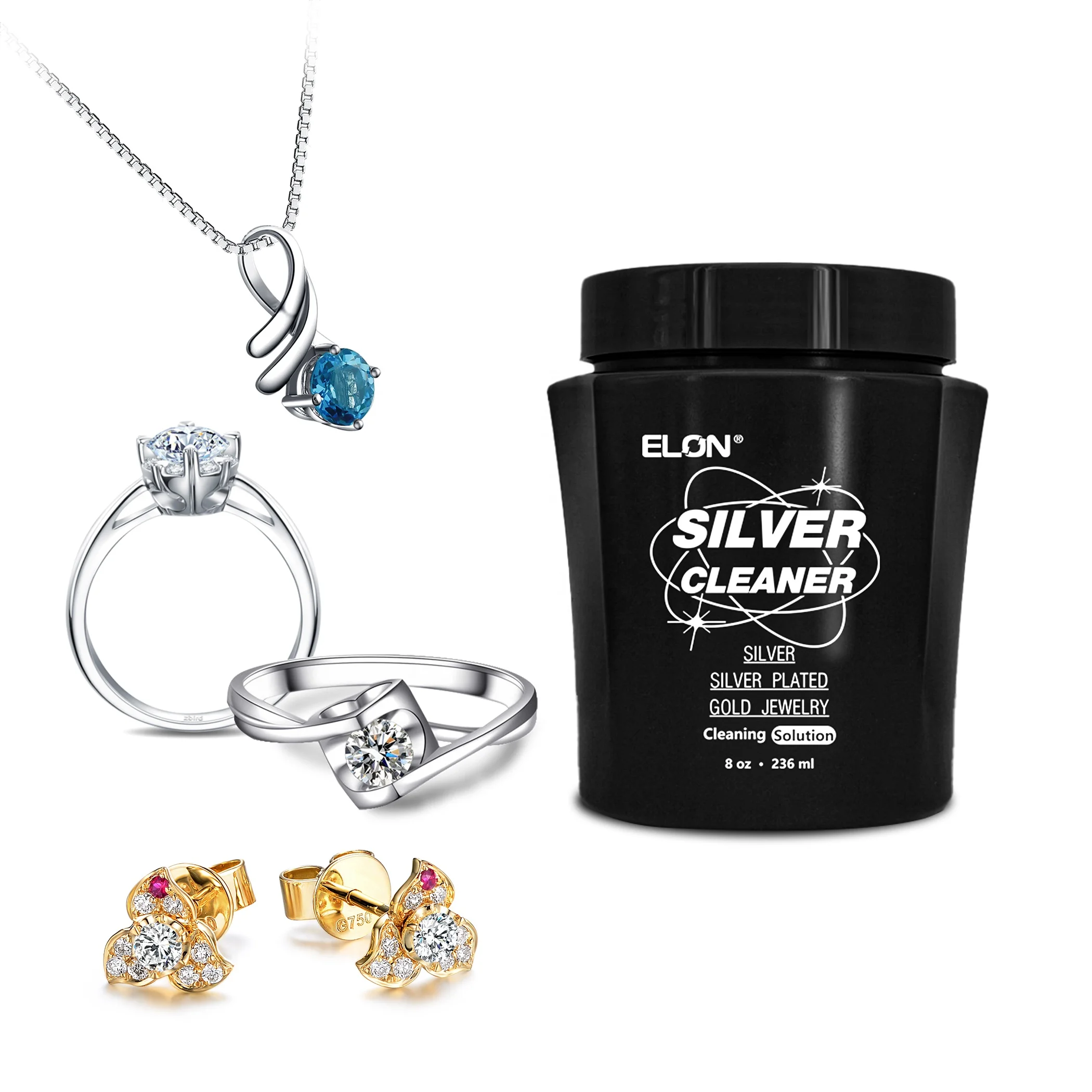 Wholesale 8oz Silver Cleaner Gold Jewelry Cleaning Liquid Jewellery