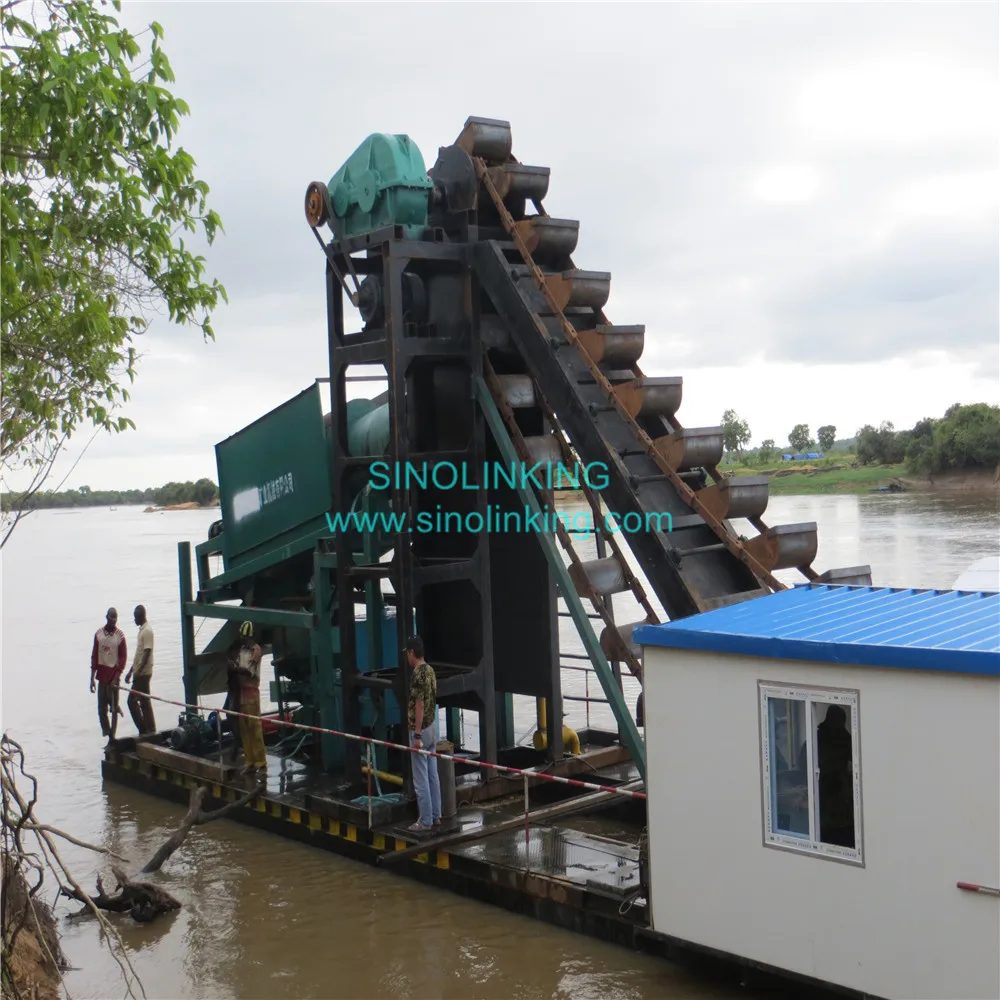 Bucket Line River Dredge Gold and Diamond Mining Dredger