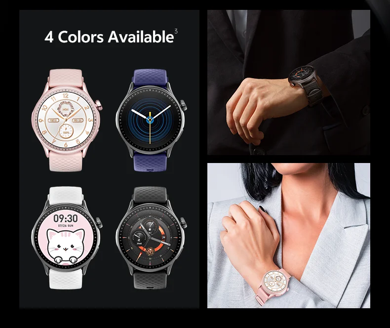 2026  GTR3 Fashion Smart Watches 1.43inch AMOLED Screen 3ATM Waterproof Health Monitoring Sport Smart Watch for Men Women