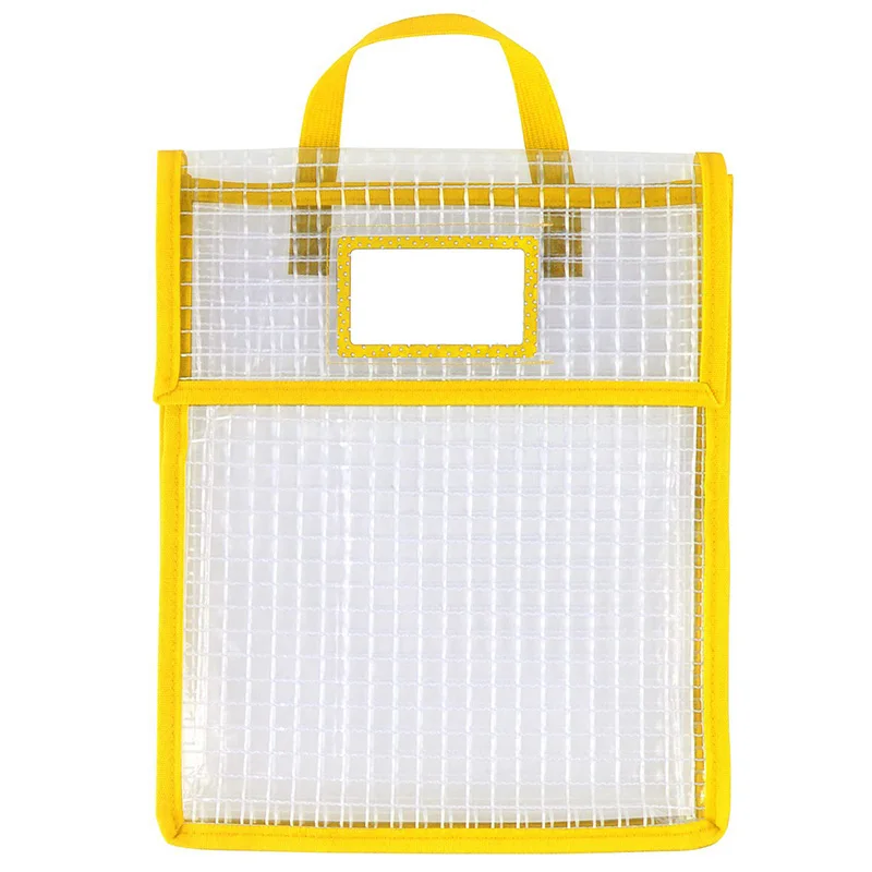 Mesh Zipper Bags Document Bag With Clear Name Card Suit For A4 Files
