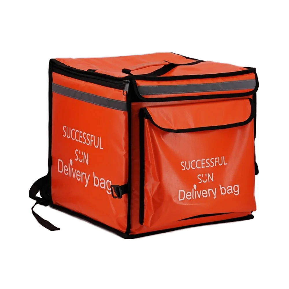 Soft Eco-Friendly Cooler Tote Bag with Zipper Custom Food Delivery Bag for Bike Motorcycle Bicycle