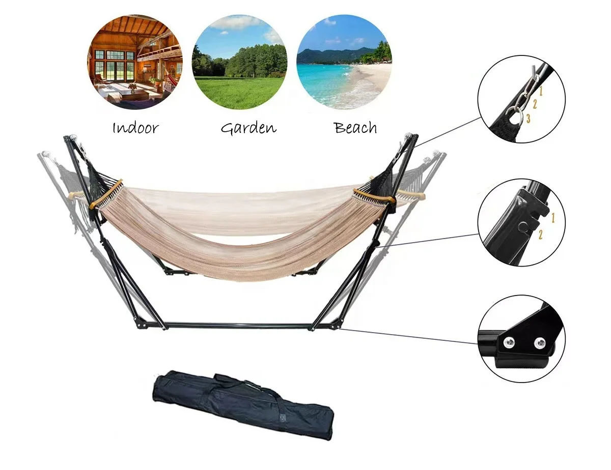 Freestanding Hammock Swing Folding Hammock Hanging Chair 3 Way Home