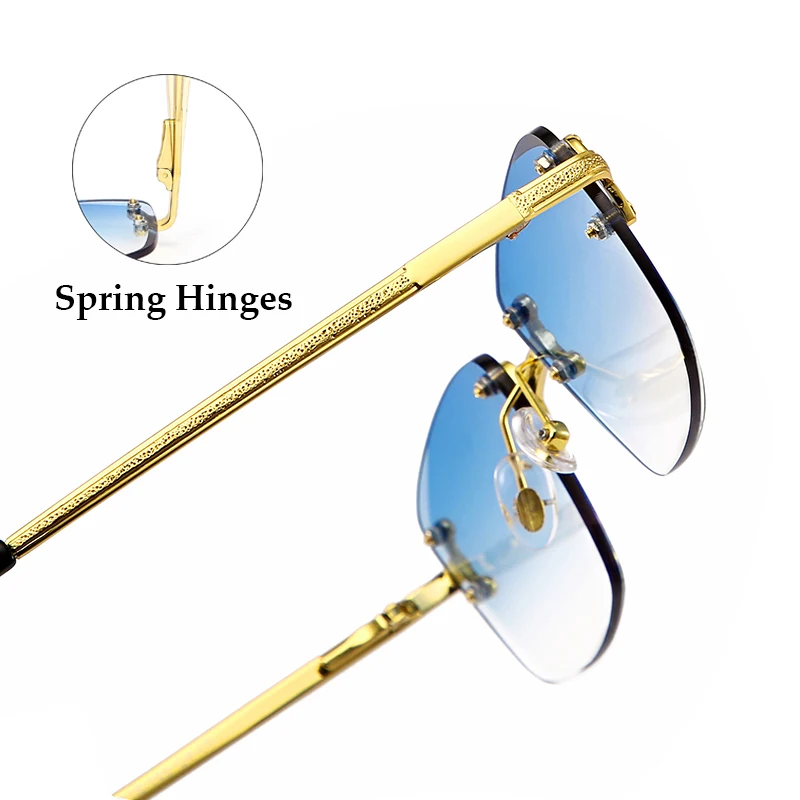 Occhiali Da Sole 2025 Senza Montatura Per Uomo E Donna - UV400 - Foto 9