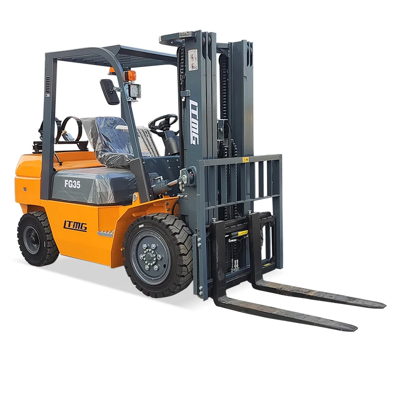 2024 New Design Style 3t 3.5t 4t 5t Gasoline Forklift Accessories 3m Lifting Height Small LPG Forklift with Weight Fork