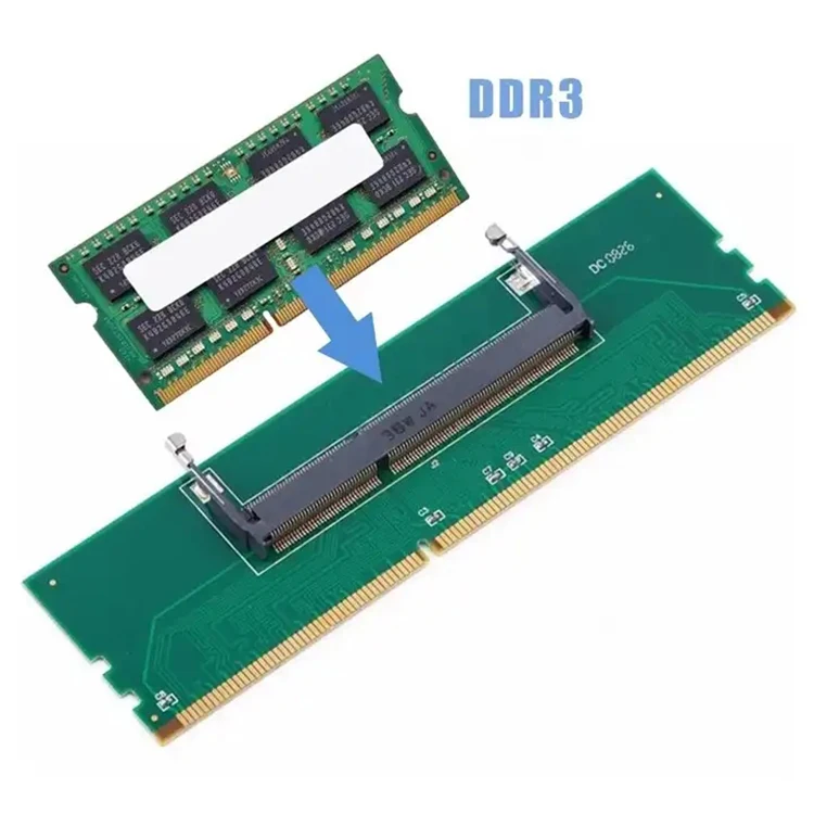 Ram Double Pin Laptop the Adapter Card 200 Pin DDR3 SO-DIMM to Desktop 240 Pin DIMM ...