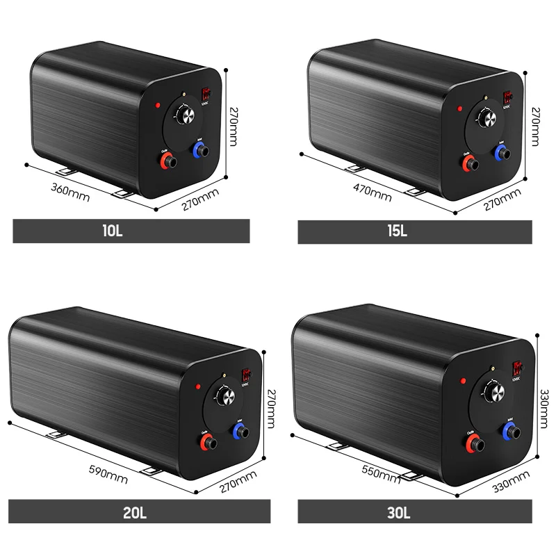 OEM Customized DC12V 220V 3-8 Gallon Travel Boiler RV Electric Tank Storage Shower Water Heaters