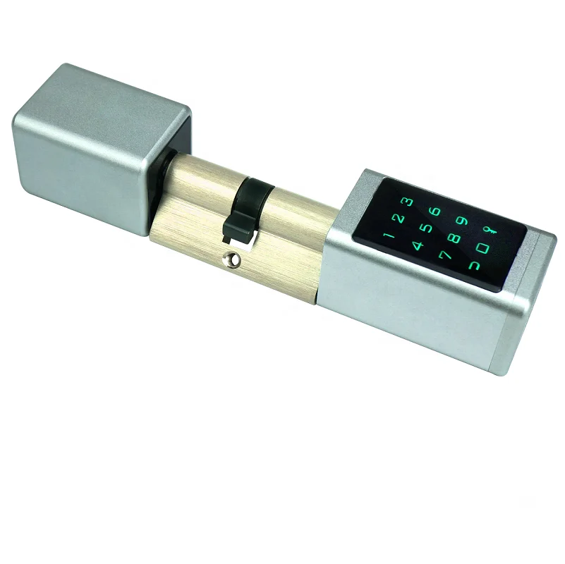 TTlock APP Phone Remote Controlled IP65 Waterproof Euro Cylinder Lock with Code Unlock