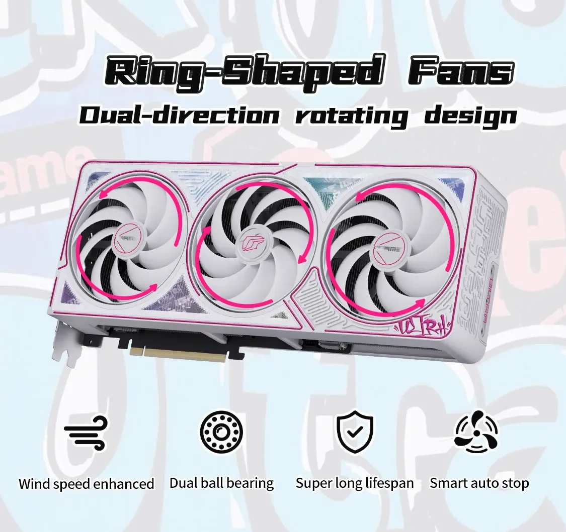 グラフィックボード・グラボ・ビデオカード COLORFUL iGAME RTX3050 Ultra W OC 8G-V VGA Colorful iGame GeForce RTX 3050 Ultra W DUO OC 8G-V 8GB