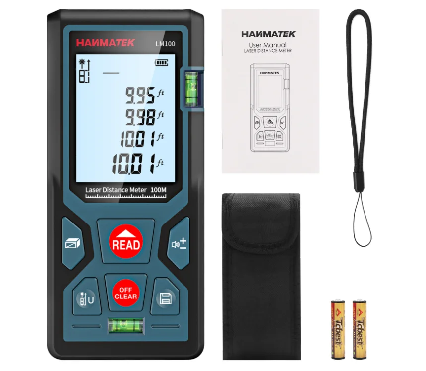 Лазерный дальномер LM50/LM100 50 м 100 лазерный измерительный инструмент цифровой измеритель расстояния линейка тестовый горизонтальный пузырь