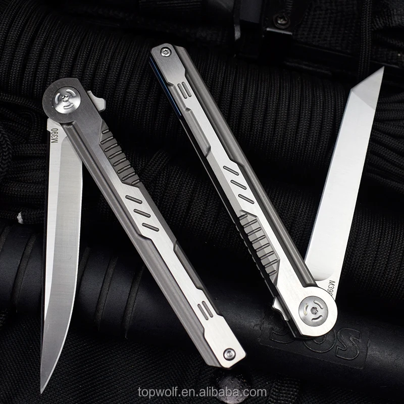 XTOUC High-end Raiden S Folding Pocket Titanium Knives M390 Steel Blad