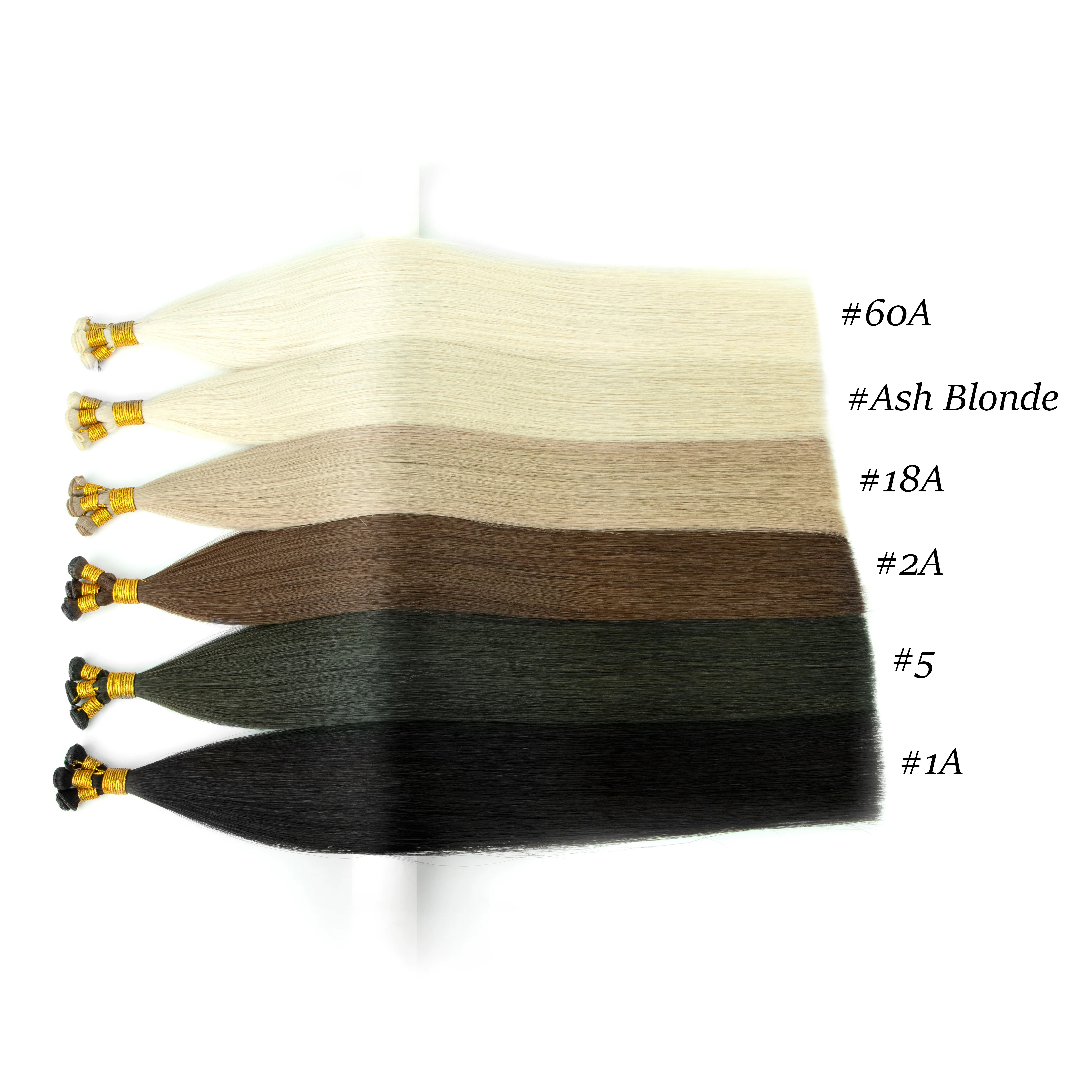 Leshine New Design handtied wefts Invisible Flat Weft Weave Human Hair Extensions Vendors  Seamless Genius Weft supplier