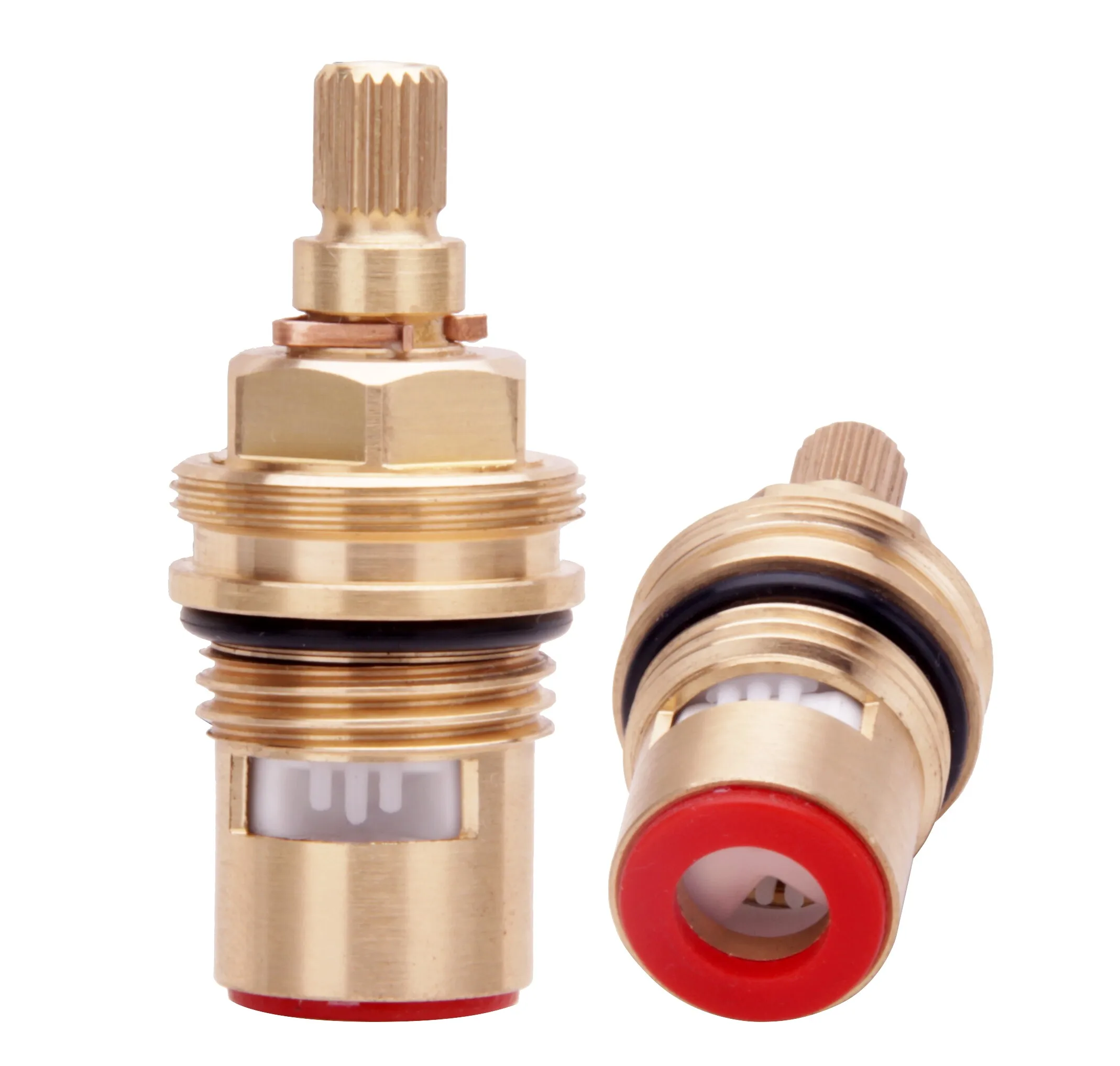 Hot and Cold Water Heating Universal Copper Brass Faucet Accessories Quick Opening Water Split Long Cartridge 39.5mm High
