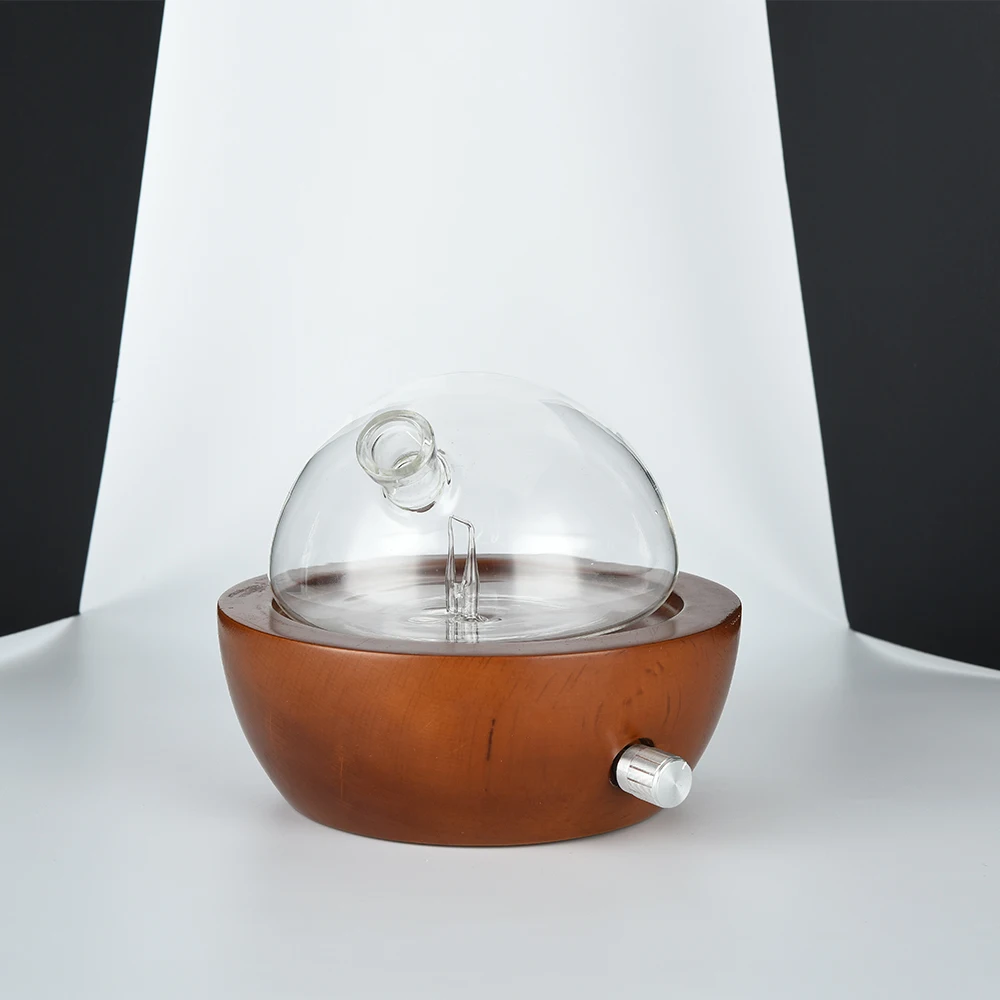 New Aromatherapy 150ml Essential Oil Nebulizer Wood and Glass Waterless Scent Diffuser