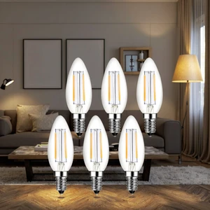 Vertak Hot Sale LED Filament Bulb 2W-10W with 3000K C35 E14 Base Plastic Body for Home Reflector Type