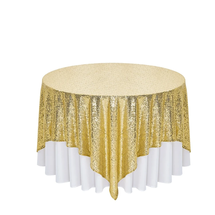 Birthday Party Table Cloth Linen Overlay Cover Decoration Rose Gold